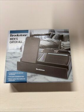 Brookstone Black Men's Catch All Organizer Tray